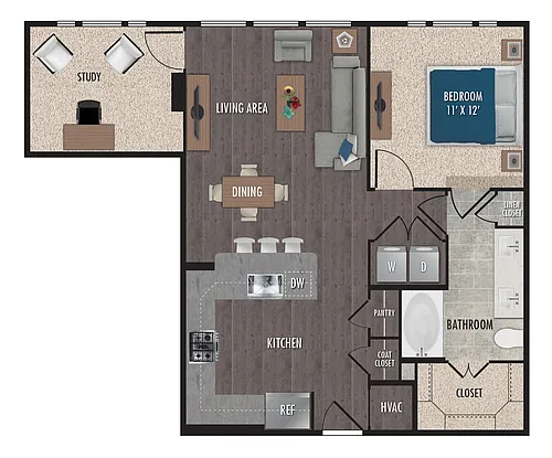 Floor plan A6-1X1