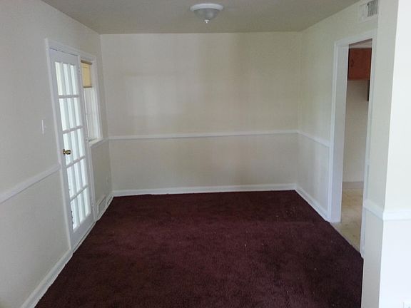 Dining room with french door