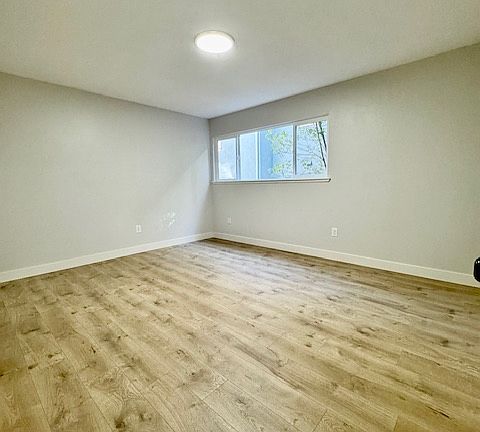 Bedroom 1. Recessed lighting and closet.