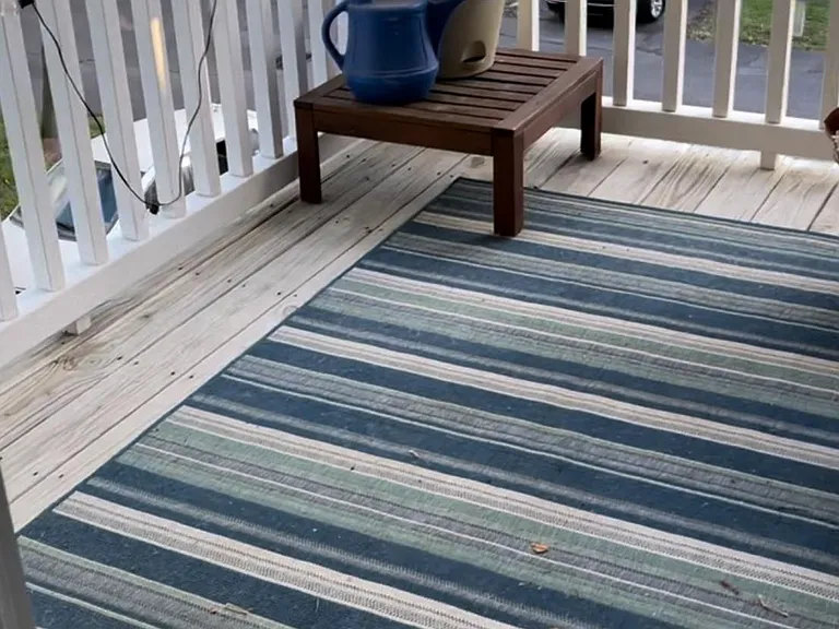 Large balcony porch, rug is an example not included