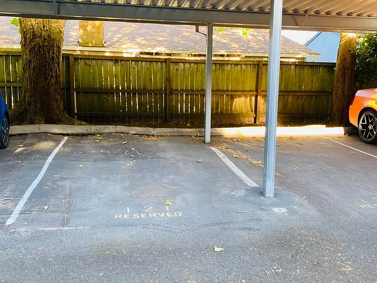 Assigned covered parking spot