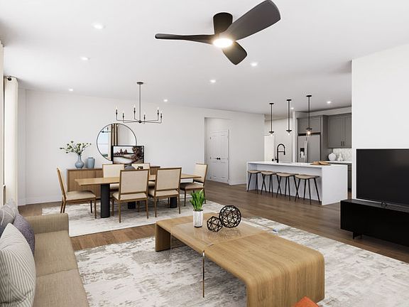 Spacious Gathering Room Opens to Cafe and Kitchen