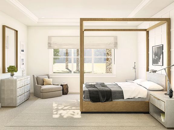 Primary suite with feature wall