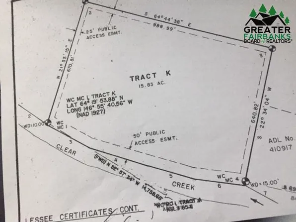 TRACT Clear Creek Blvd #K, Salcha, AK 99714