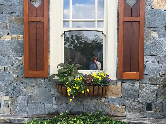Solid mahogany shutters