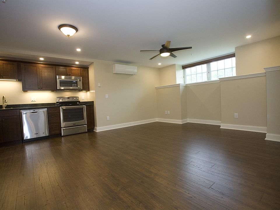 15 School Street apartment 104 hall to living room and kitch
