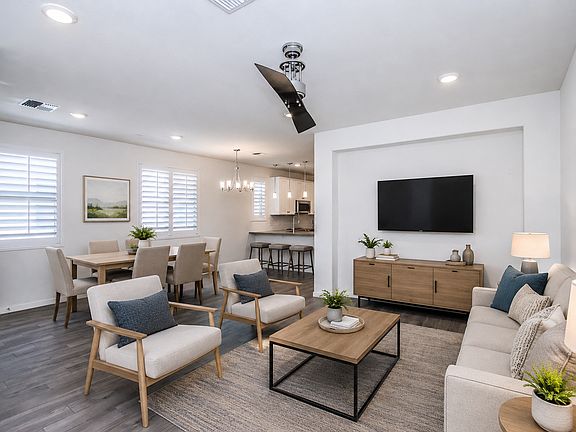 First Floor Living Room, staged
