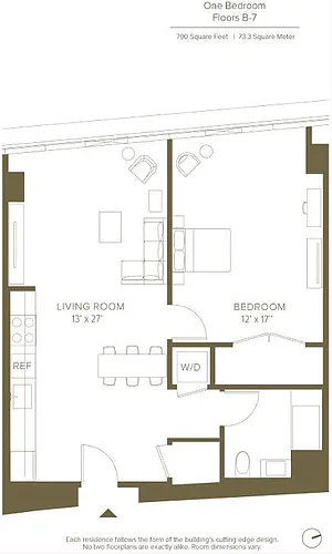 Floor plan One Bedroom