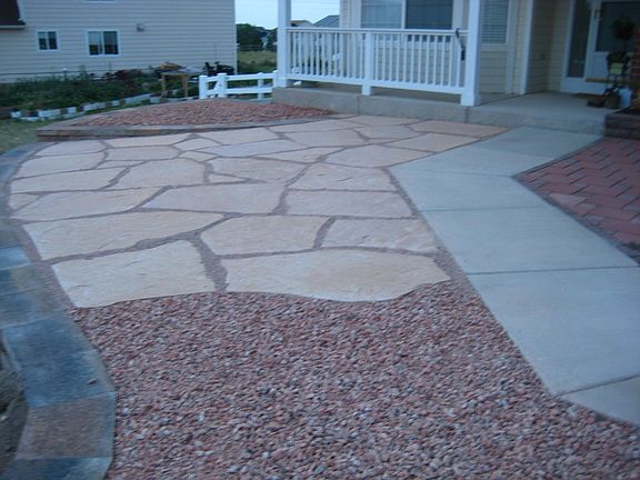 Patio in front
