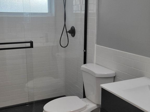The bathroom is all new as of October 2024 when a down to the studs remodel was completed.
