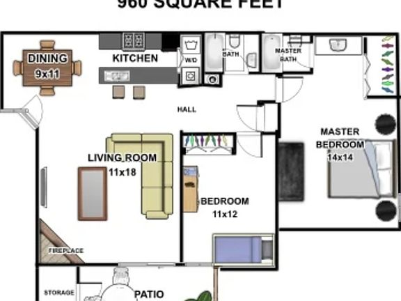 2 bed with dimensions 2 bed with dimensions