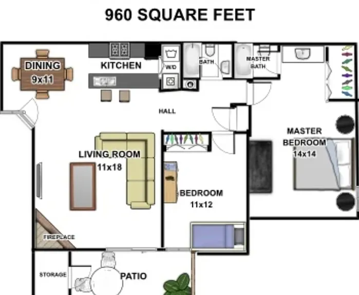 2 bed with dimensions 2 bed with dimensions