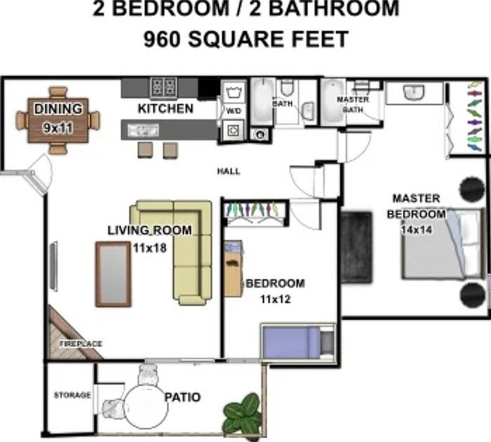 2 bed with dimensions 2 bed with dimensions