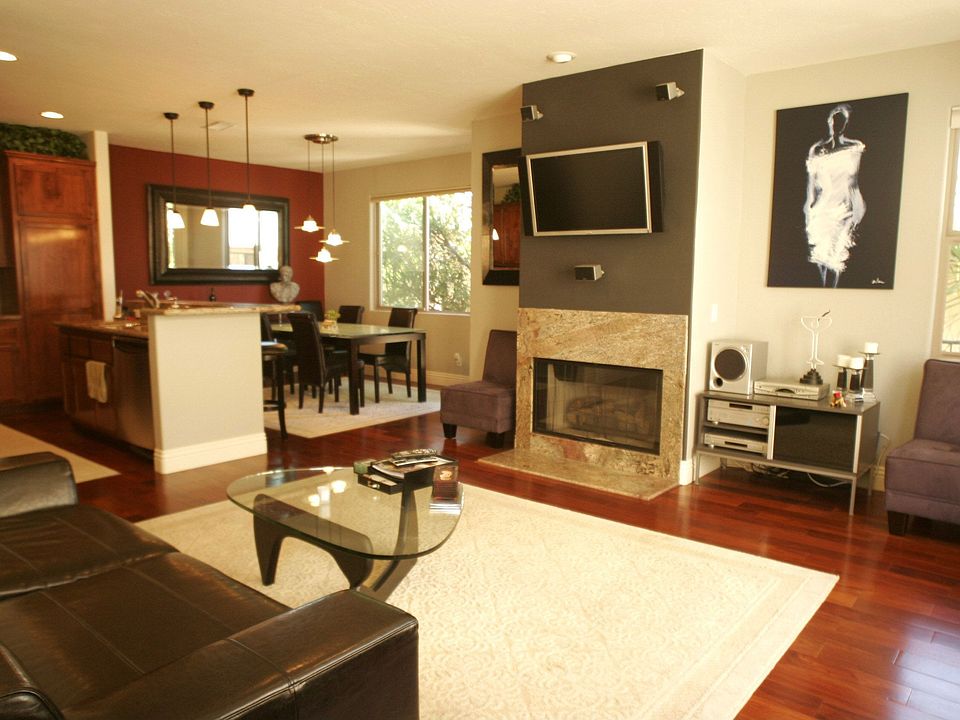 Main living space off kitchen