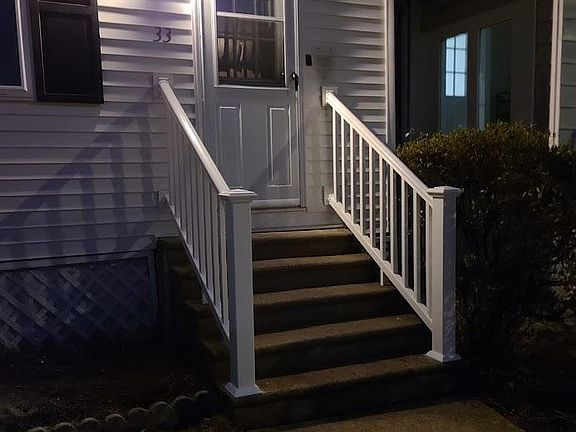 Brand new front door and railings