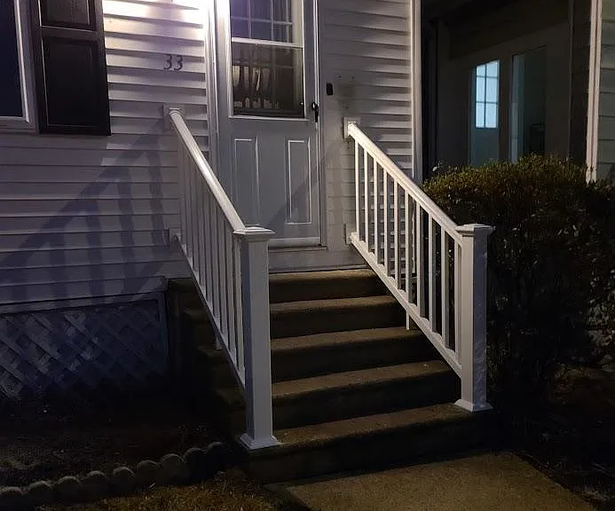 Brand new front door and railings