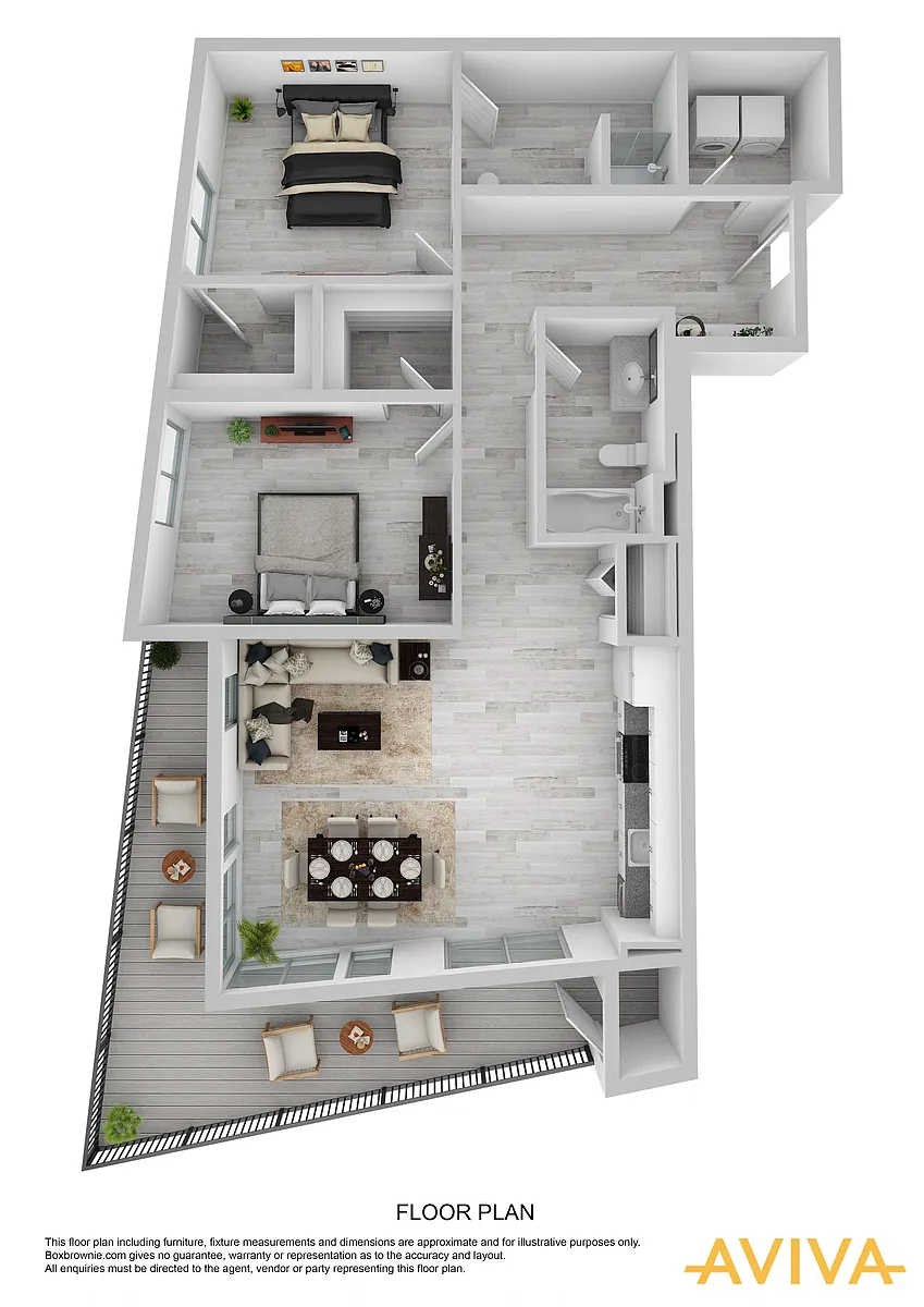 Floor plan 2 Bedroom A - 5th Floor