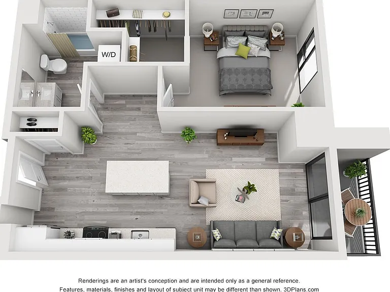 The Glenn - B1a - 1 Beds - 1 Baths - 768 Sq. ft.