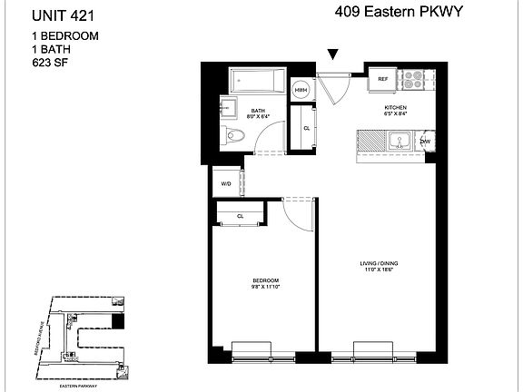 2nd image of 409 Eastern Pkwy #421