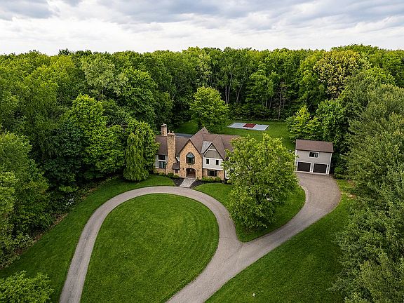 Exterior + Detached garage