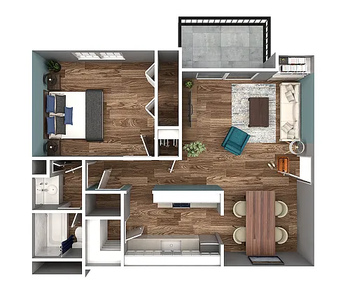 Floor plan 1 Bedroom 1 Bath