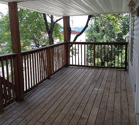 large shady back deck