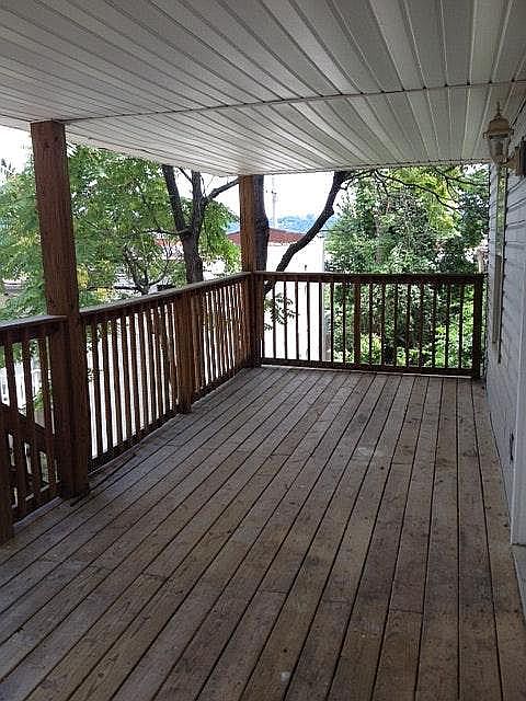 large shady back deck