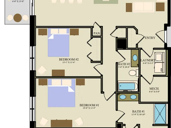 Suites 102, 202, 302 Plan, 117 On The Boulevard