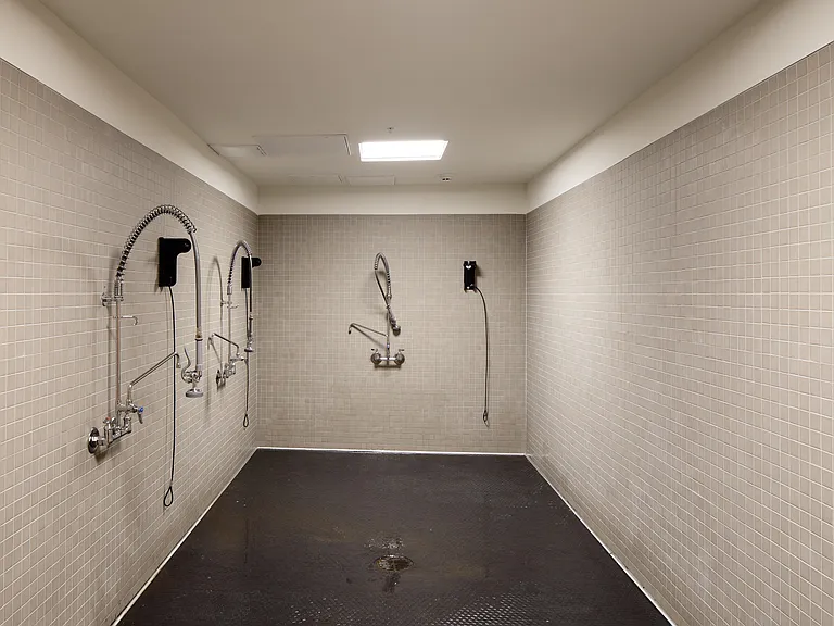 Wash off your bike with the bike room equipment washing station