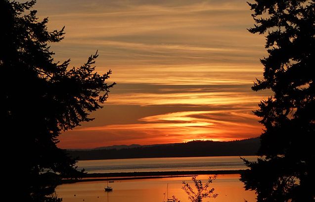 Sunset from deck