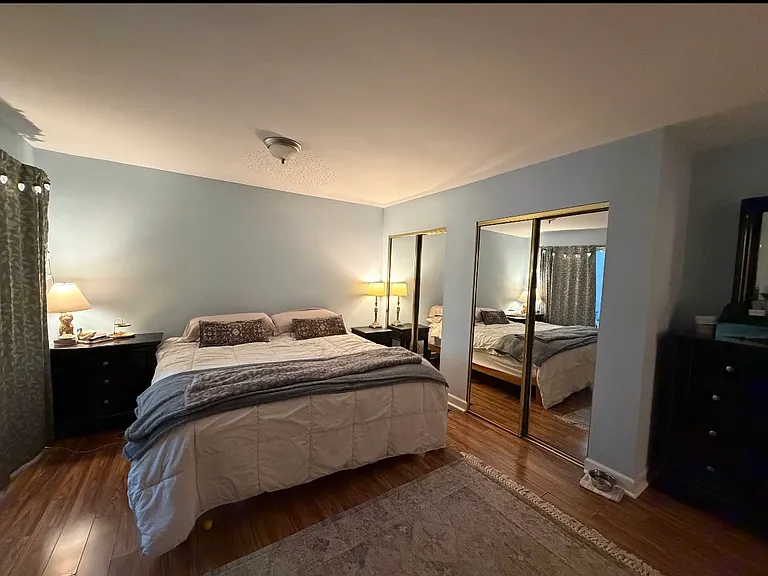 Master bedroom has a sitting area that can be used as study/office