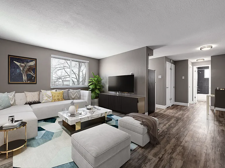 Two bedroom one bath living area