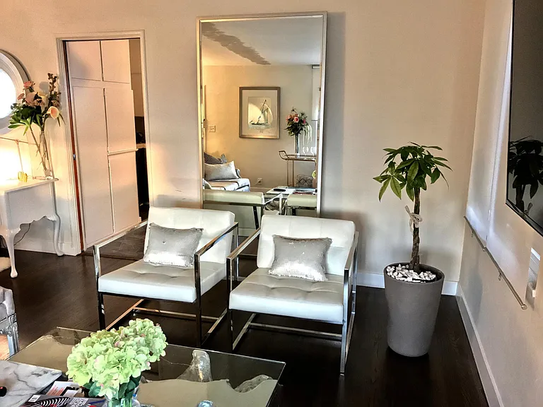 chair set up in living room