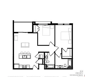 Floor plan 2 Bedroom H