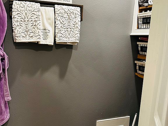 Ample bathroom space with shower