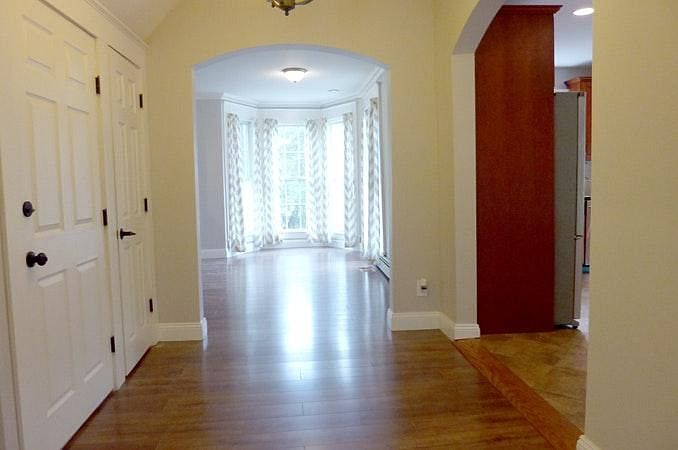 Entry hall to dining area and living room