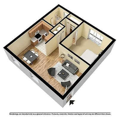 Floor plan 1 BED BUNGALOW