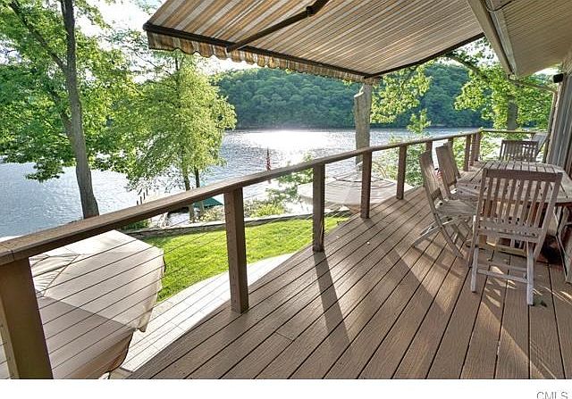 Wow! view from trex deck onto to level backyard..