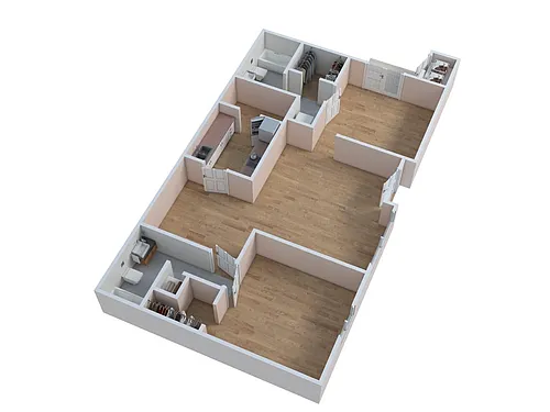 Floor plan 2 Bed 2 Bath