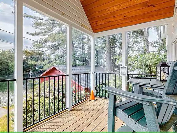 Screen porch with view