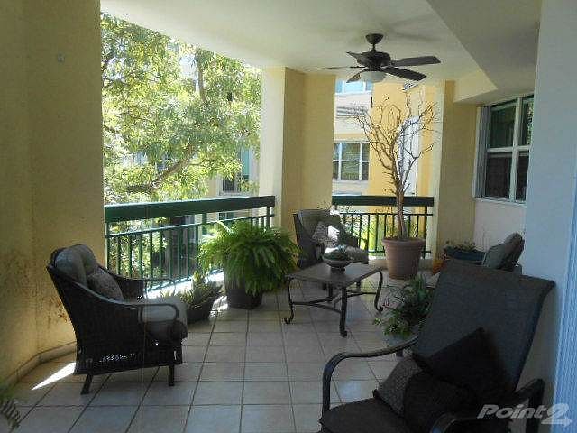 spacious terrace with views of the golf course