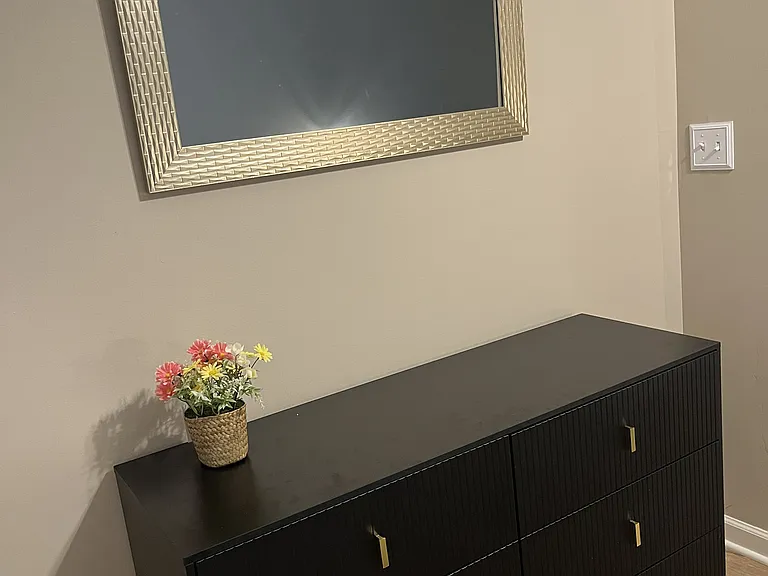 Bedroom dresser and mirror
