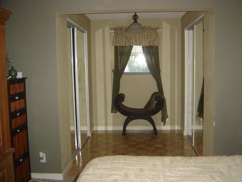 Bedroom niche with his and hers closets!