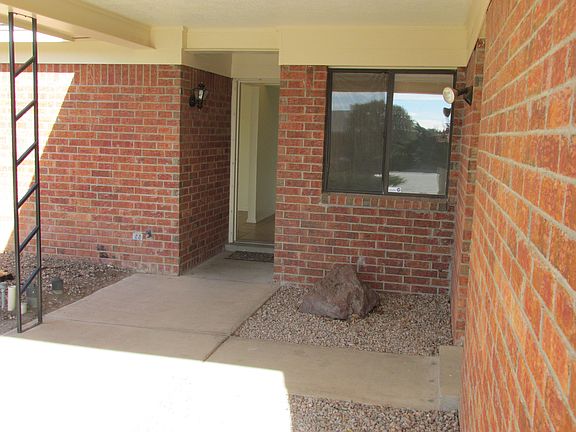 Front porch has security lighting.