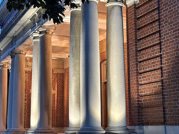Front porch at night