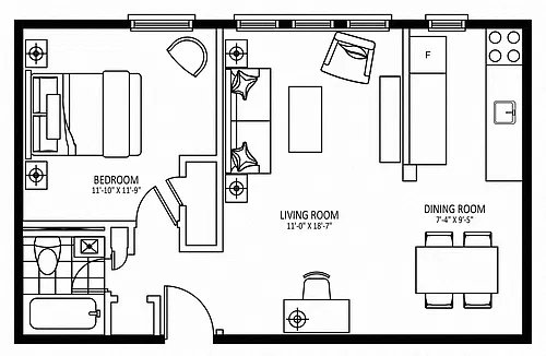 Floor plan 939 Western - Plan B
