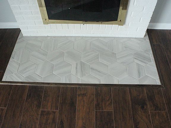 New fireplace tile