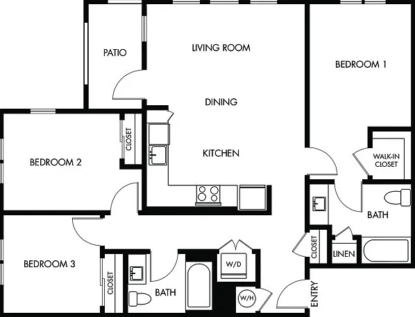 3 Bedroom 2 Bath 3 Bedroom 2 Bath
