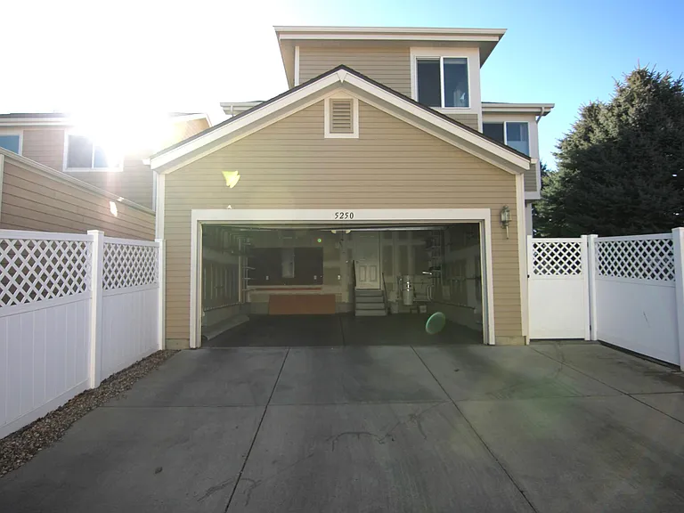 Inside garage