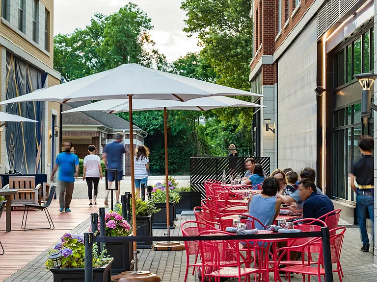 Enjoy 8 different restaurants at Founders Row in Falls Church, VA